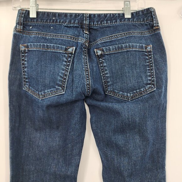 ANN TAYLOR Loft Modern Straight Dark Wash Blue Jeans 0 (25) - Picture 4 of 9